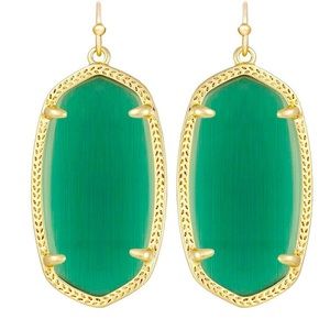Kendra Scott Danielle Earrings Emerald Green Glass